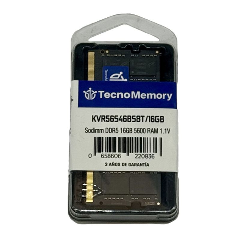 GENERICO - Memoria ram TecnoMemory Sodimm DDR5 16GB 5600Mhz KVR56S46BS8T16