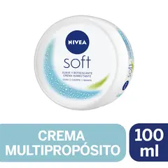 NIVEA - Crema Multipropósito Soft Cara Manos Cuerpo 100ml
