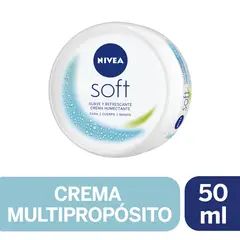 NIVEA - Crema Multipropósito Soft Cara Manos Cuerpo 50ml