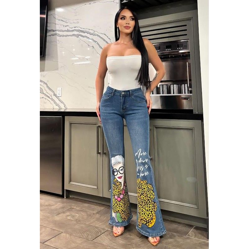 VRUSSO - Jeans gráficos flare