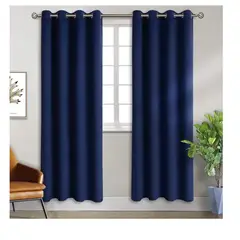 ESHOPANGIE - Cortina Blackout 1 Paño 140x220 Cm Tela Poliester Azul