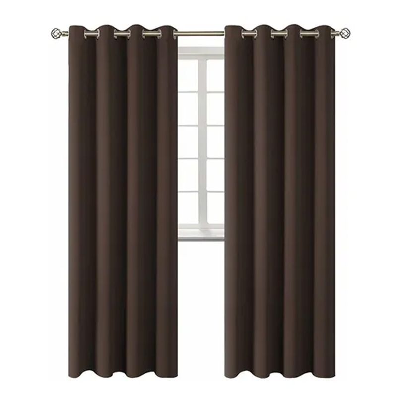 ESHOPANGIE - Cortina Blackout 1 Paño 140x220 Cm Tela Poliester Marron