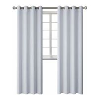 Cortina Blackout 1 Paño 140x220 Cm Tela Poliester Blanco grisáceo