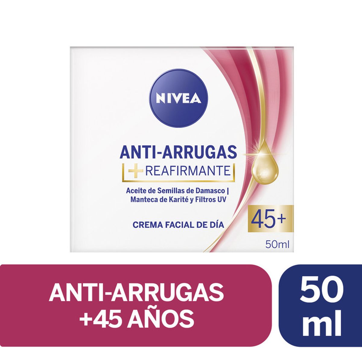 NIVEA - Crema Facial Antiarrugas 45+ Reafirmante Nivea 50ml