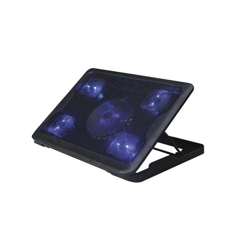 REPTILEX - Base Gamer 5 Ventiladores Notebook Reptilex Luz Azul - Ps