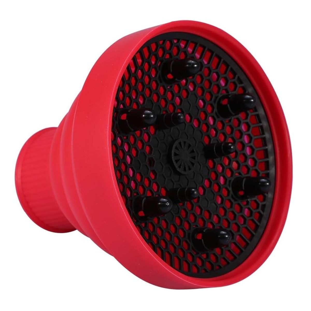 GENERICO - Difusor Para Secador De Cabello De Silicona Plegable Rojo