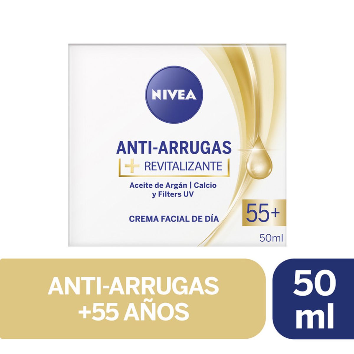NIVEA - Crema Facial Antiarrugas 55+ Revitalizante Nivea 50ml