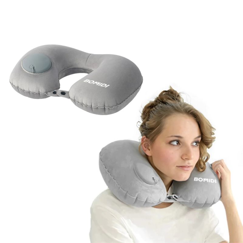 BOMIDI - BOMIDI Almohada Cuello Inflable Almohada Cojín Cuello