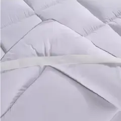 MUNDO MAGIA - Cubrecolchón Topper Ultra Acolchado 1,5 Plaza Color Blanco