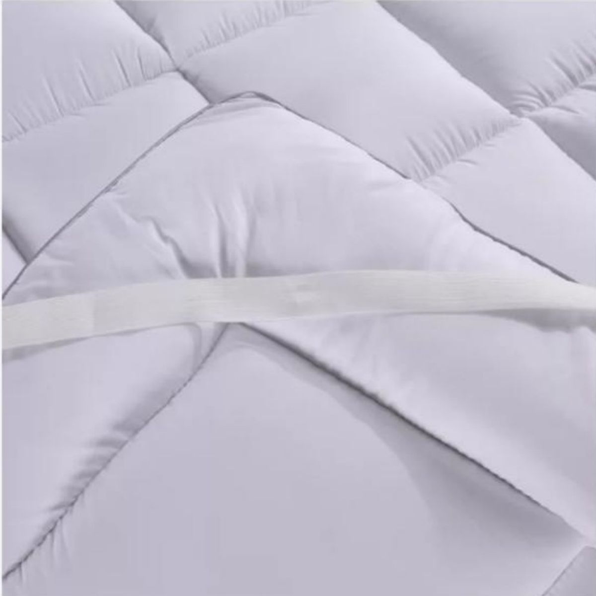 MUNDO MAGIA - Cubrecolchón Topper Ultra Acolchado 1,5 Plaza Color Blanco