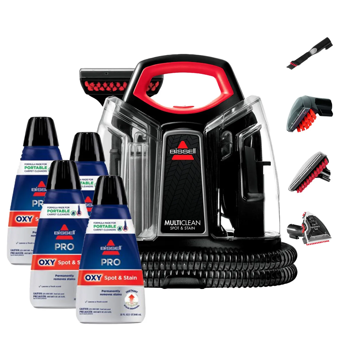 BISSELL - Lavadora de Tapiz MultiClean SpotClean BISSELL 4720M + 4 Detergentes