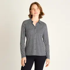 LORENZO DI PONTTI - Polera Azul Estampada