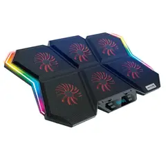 REPTILEX - Base 6 Ventiladores Notebook Gamer Pro - Ps