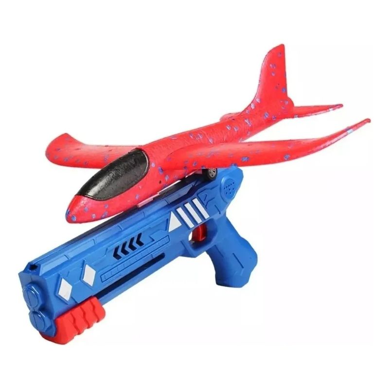 GENERICO - Pistola Juguete Catapulta Lanza Aviones Con Luces Para Niños