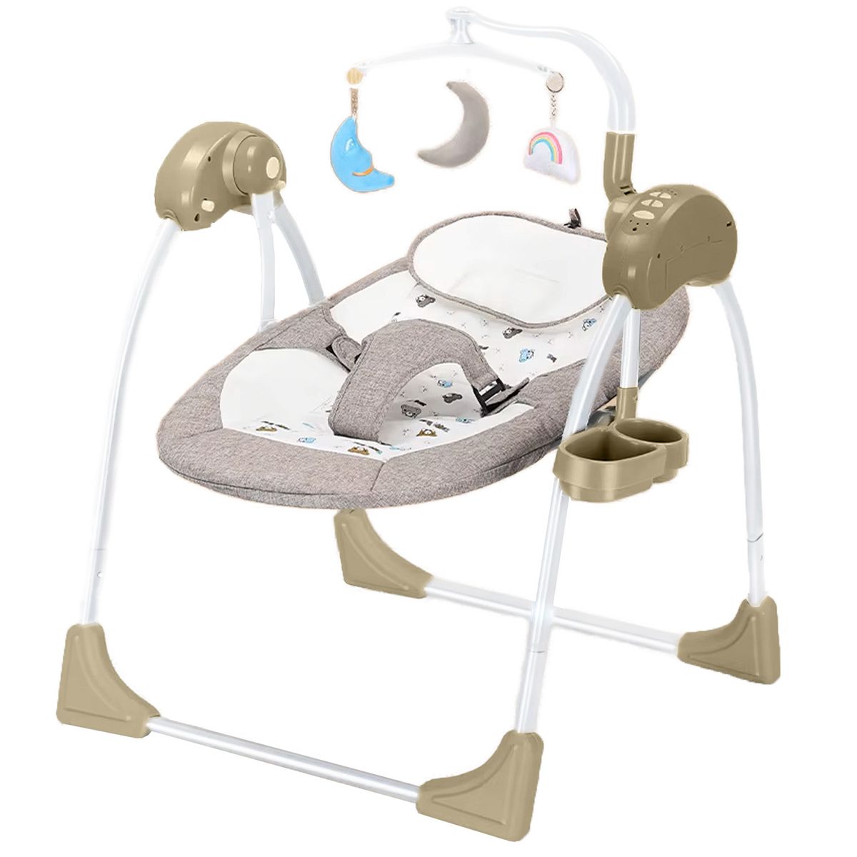 MON PETIT - Silla Mecedora Bebe Columpio Electrica Bluetooth Reclinable
