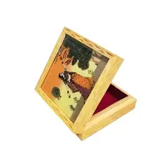 GENERICO - Caja madera joyero Mujer Rajastani acabado rustico