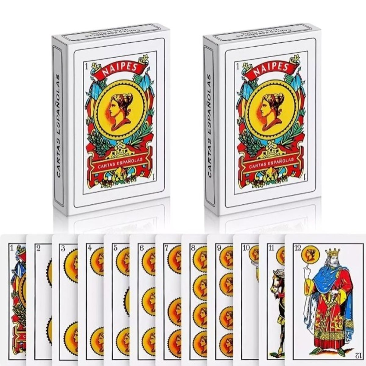 GENERICO - NAIPE ESPAÑOL 12 MAZOS DE CARTAS
