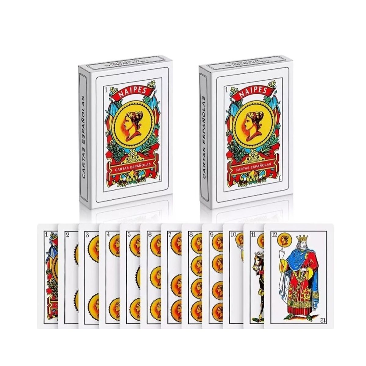 GENERICO - NAIPE ESPAÑOL 12 MAZOS DE CARTAS