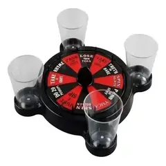 GENERICO - Juego De Ruleta Casino Shots 4 Vasos 50cc Bar Fiesta Bebidas