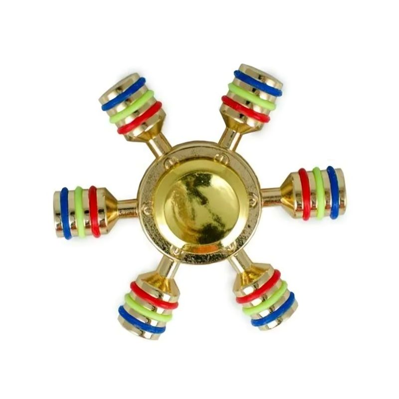 GENERICO - Spinner Anti-stress Metalico Con 6 Puntas