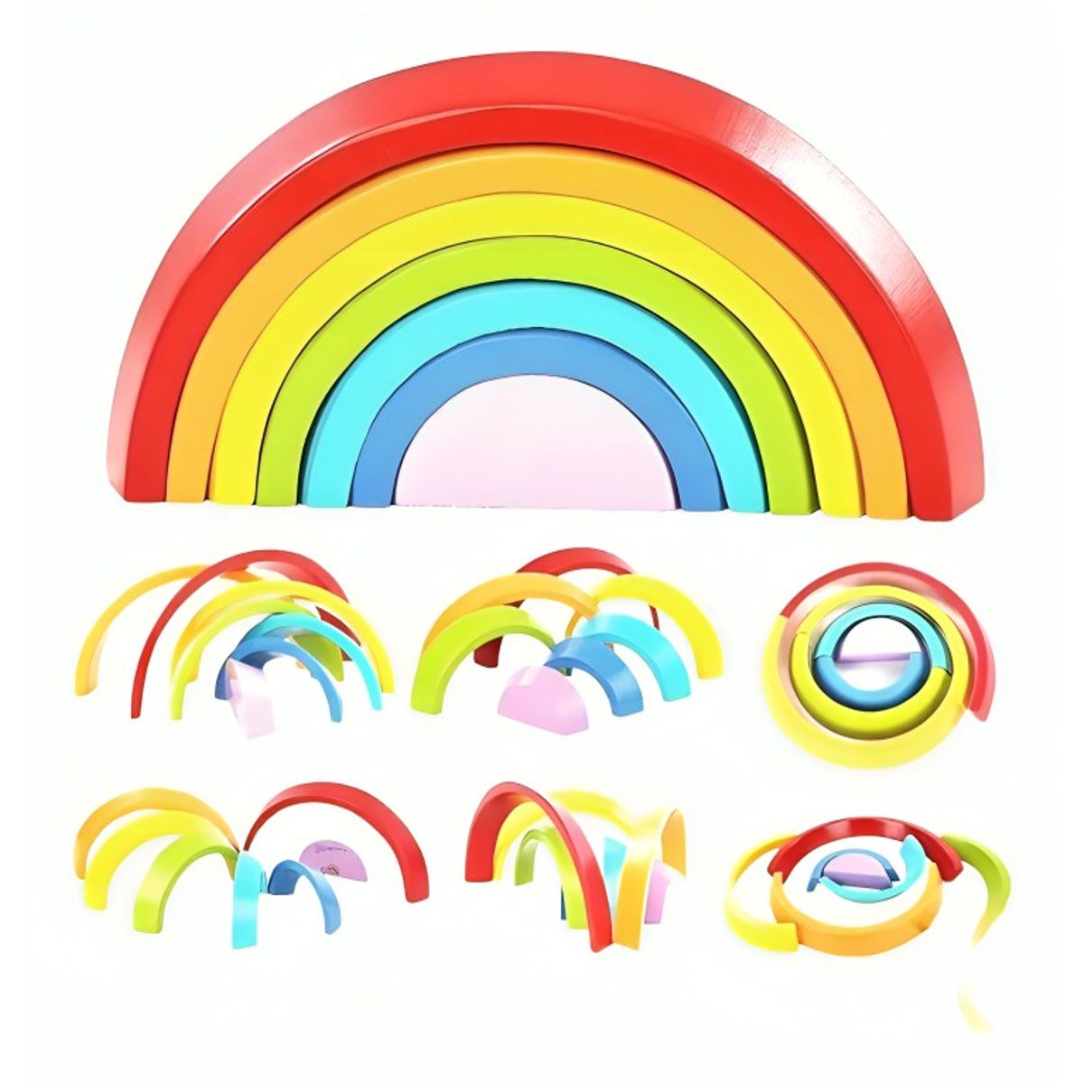 GENERICO - Arcoíris Waldorf Juguete Madera