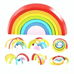 GENERICO - Arcoíris Waldorf Juguete Madera