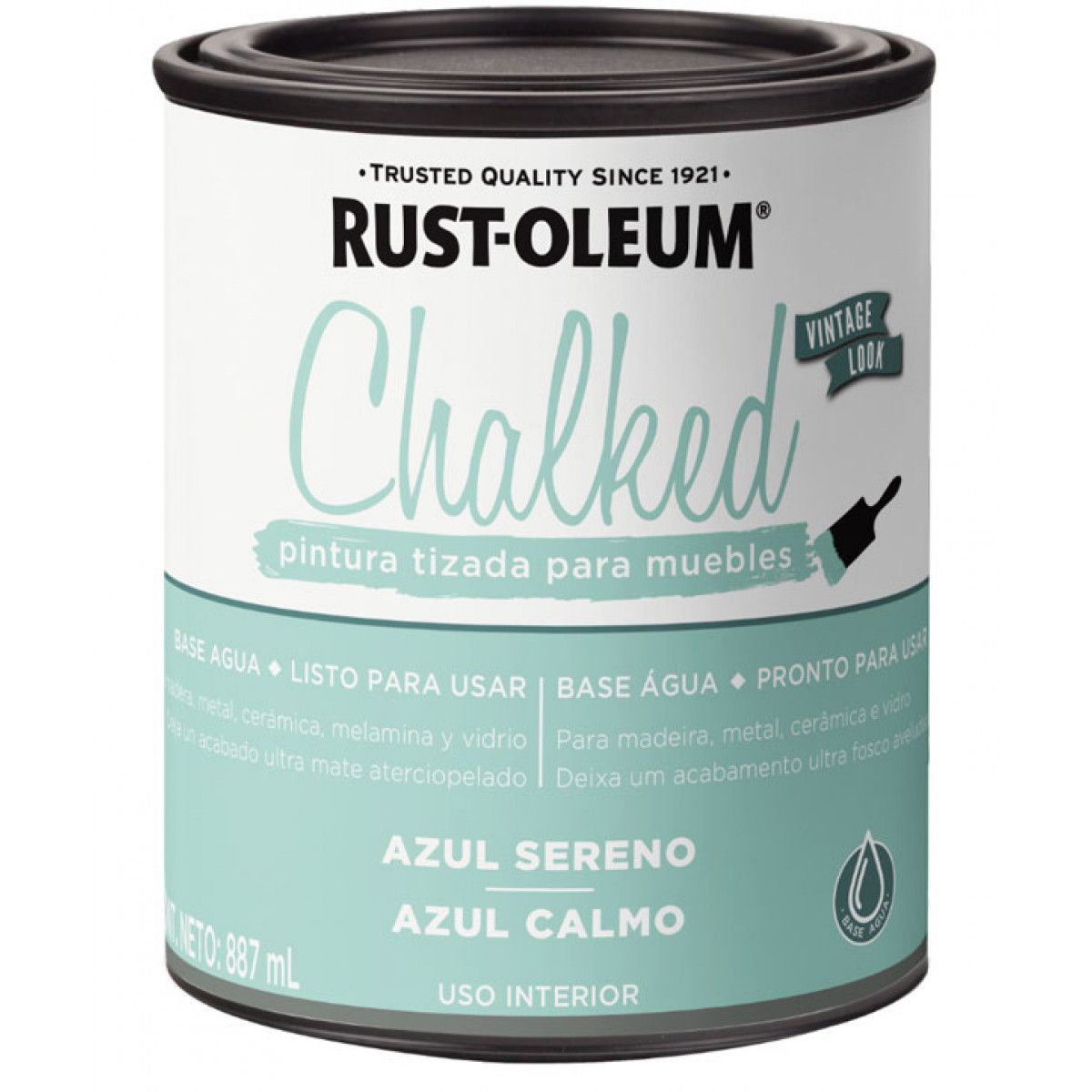GENERICO - Pintura tizada azul sereno 887ml Rust Oleum