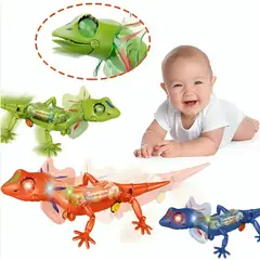 GENERICO - Lagartija De Juguete Con Luces Sonido Y Movimiento A Pila