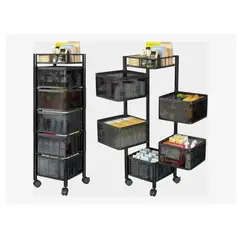 GENERICO - Carro Organizador Ruedas Organizador De Verduras 5 Niveles