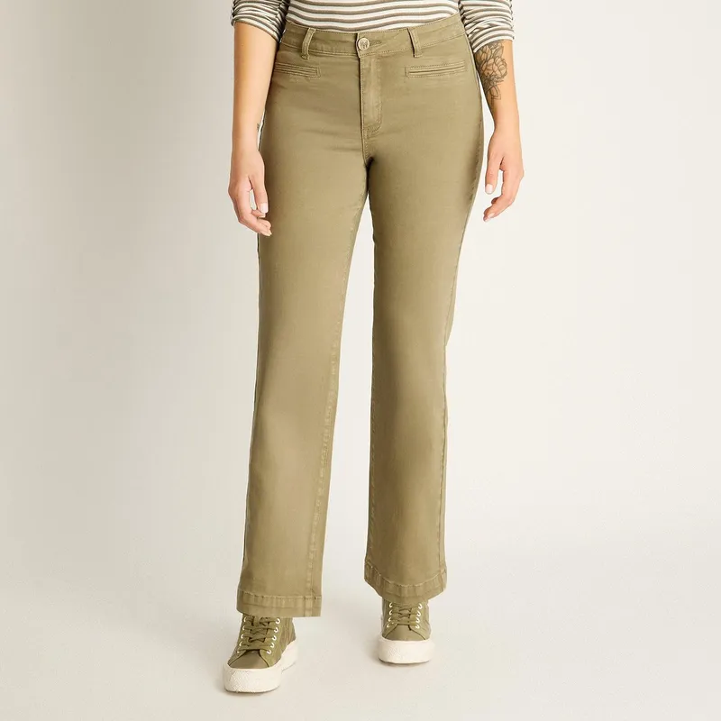 LORENZO DI PONTTI - Jeans Verde Wide Leg