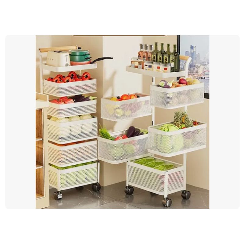 GENERICO - Carro Organizador Ruedas Organizador De Verduras 5 Niveles