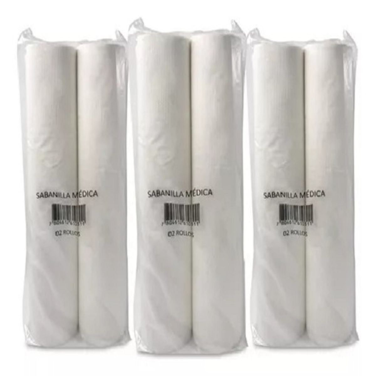 GENERICO - Sabanilla Clínica para camilla Prepicada Pack 6 unid. 50 Mts.