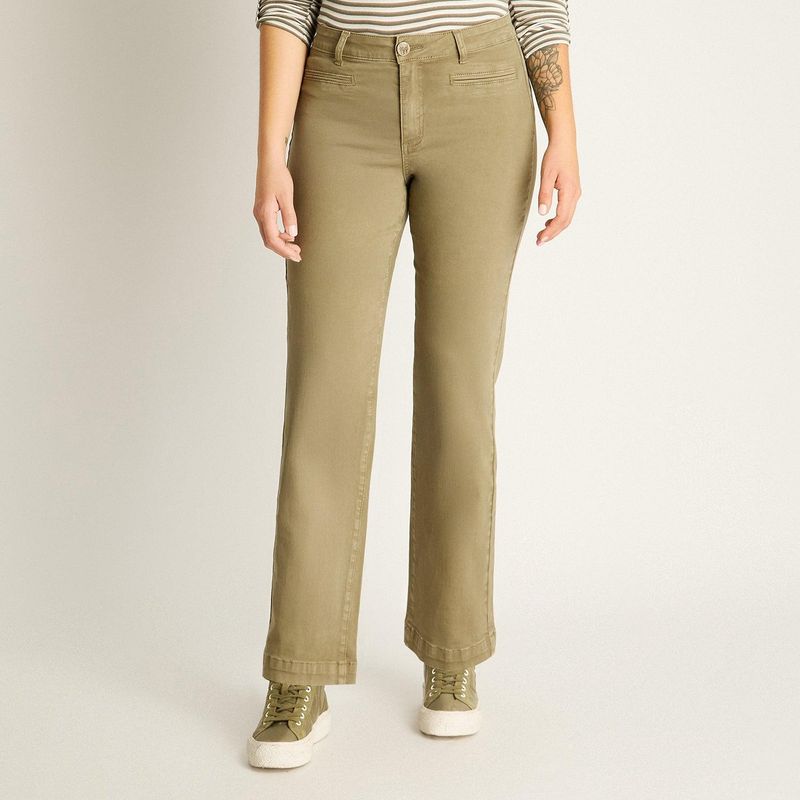 LORENZO DI PONTTI - Jeans Verde Wide Leg