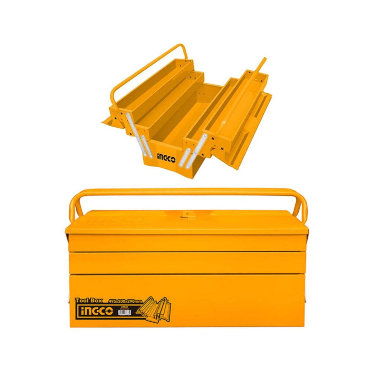 GENERICO - Caja para herramientas metálica 3 bandejas ingco