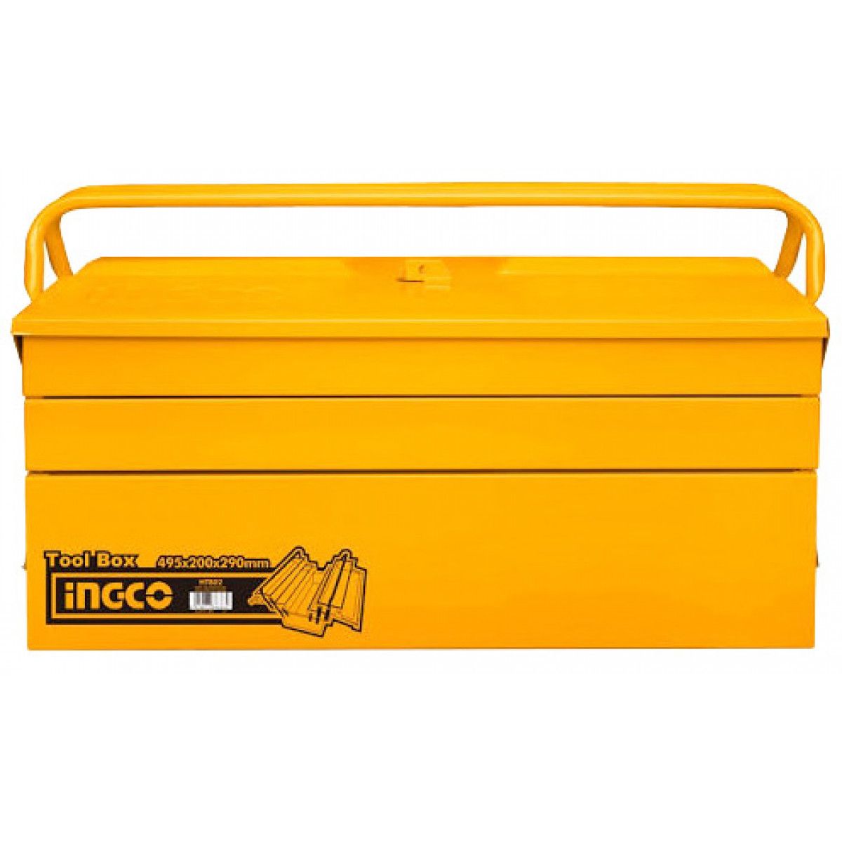 GENERICO - Caja para herramientas metálica 3 bandejas ingco