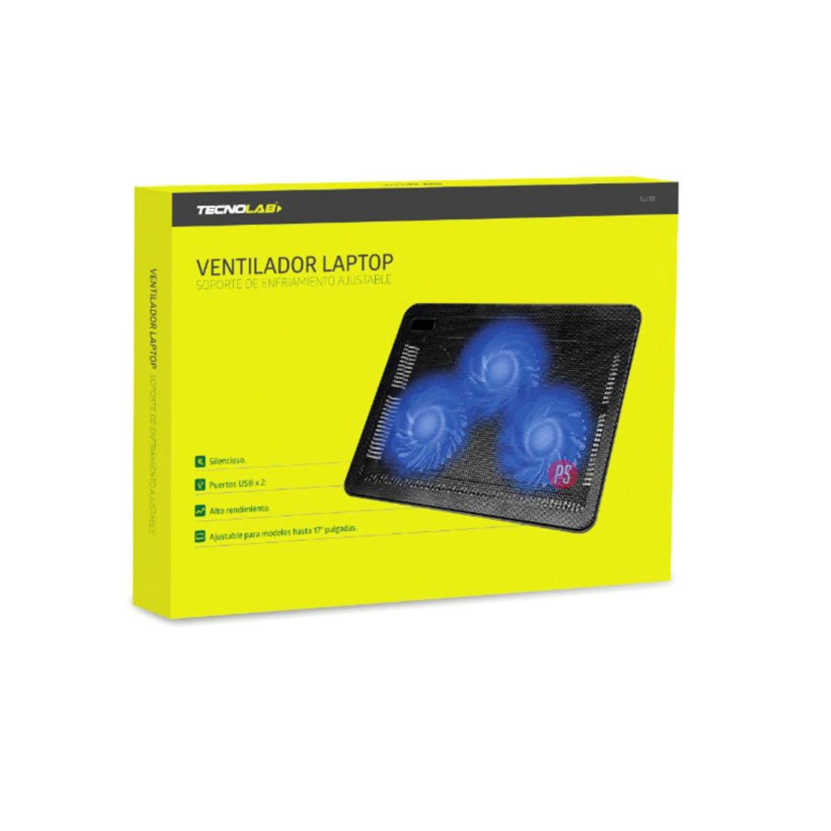 TECNOLAB - Base 3 Ventiladores Notebook Gamer Led Rojo - Ps