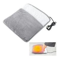 Manta Calentador Calienta Pies Eléctrico Usb Polar Gris Lisa