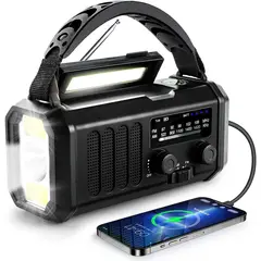 MUNDO MAGIA - Radio Amfm Con Energía Solar Carga Usb Y Luz Radios Audio