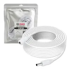 ZEKER - Cable Camara Seguridad Extensor Universal 15 Mts 12v