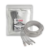 Cable Camara Seguridad Dual Extensor 10M Dc + Ethernet