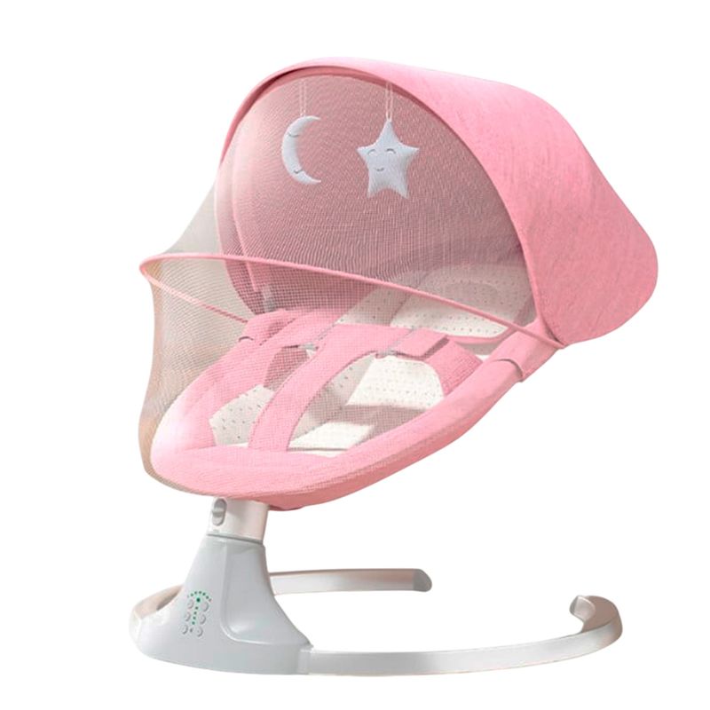 MUNDO ONLINE - Silla Mecedora Bebe Inalambrica Bebe SafeBaby Bluetooth Rosado