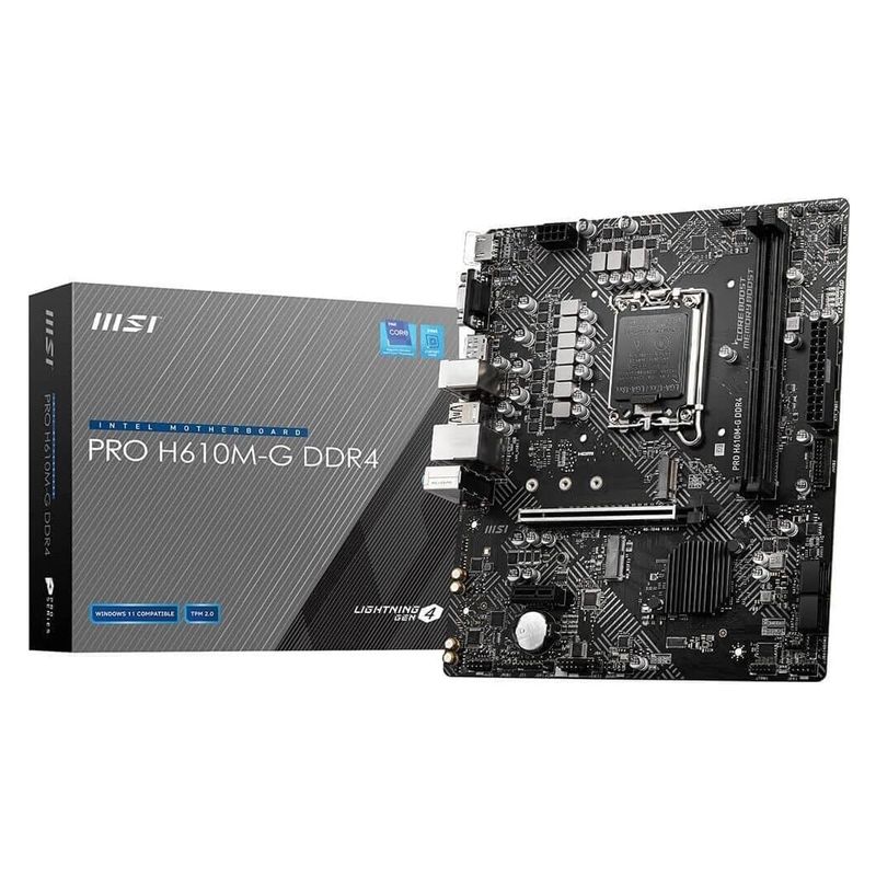 MSI - MB s1700 Intel - MSI PRO H610M-G DDR4 - 2x DDR4 - Micro ATX