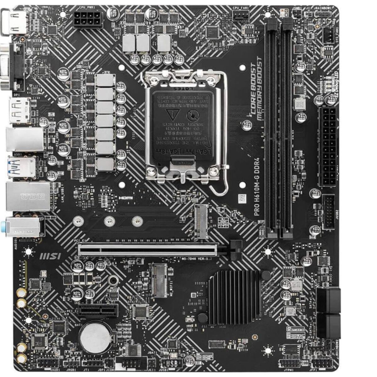 MSI - MB s1700 Intel - MSI PRO H610M-G DDR4 - 2x DDR4 - Micro ATX