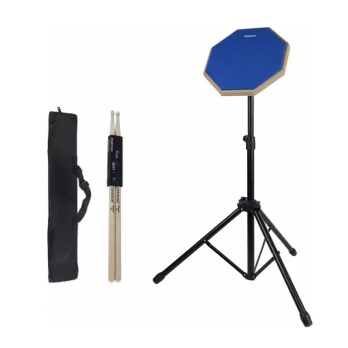 GENERICO - Pad De Práctica Con Atril Y Bolso Y Baquetas