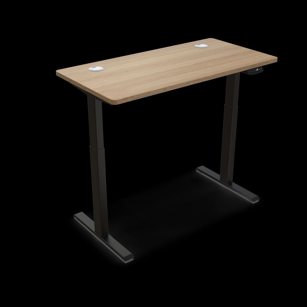 UPLIFT - Escritorio Ergonómico UpLift - Cubierta Roble 140x70 cm + Base Negra