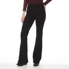 WADOS - JEANS FLARE TIRO ALTO PRETINA BASICA 1 BOTON