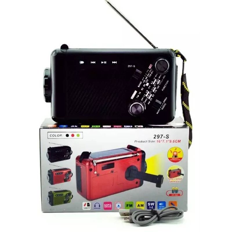 MUNDO MAGIA - Radio Solar De Emergencia FM/AM Con Bluetooth 3500 mAh