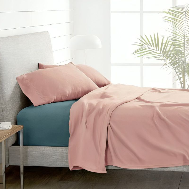 DORAL - Sábanas Polar Lisa Composé 2 Plazas / Rosado-Turquesa – Doral