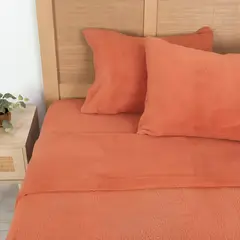 PLUMETTI - Sábanas Sherpa Lisa 2,5 Plazas / Terra –