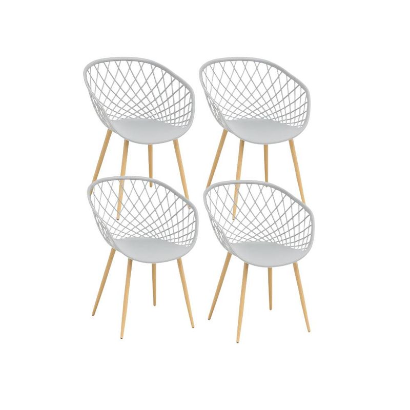 GENERICO - Pack 4 Butacas Eames Mesh - Gris